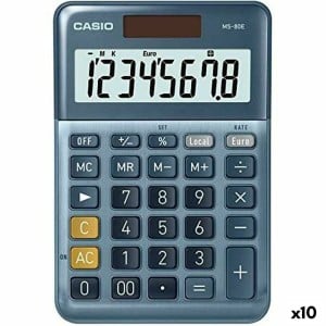 Calculatrice Casio MS-80E Bleu (10 Unités)