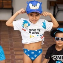 Maillot de bain enfant Sonic Bleu foncé