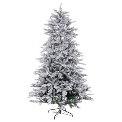 Weihnachtsbaum Weiß grün PVC Metall Polyäthylen Verschneit 180 cm