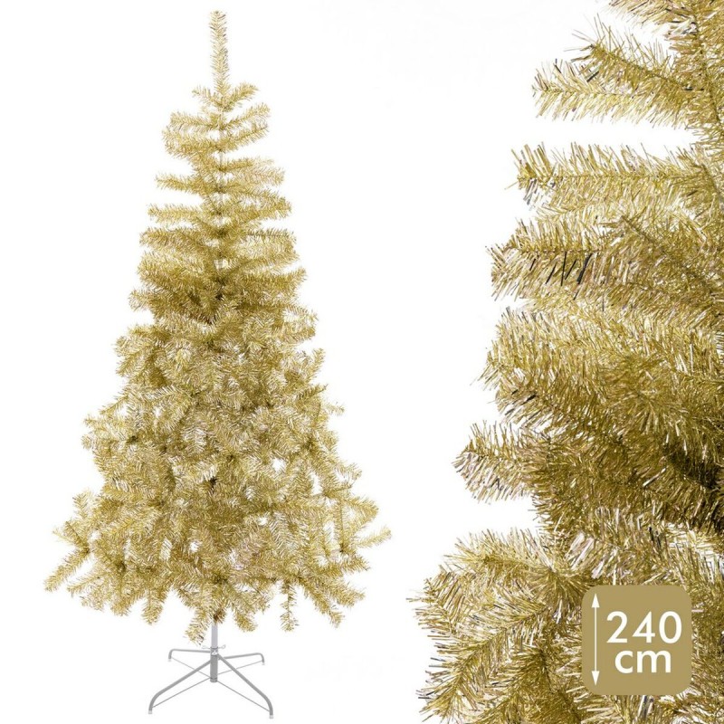 Christmas Tree Golden Metal Plastic 240 cm