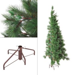 Sapin de Noël Vert PVC Métal Polyéthylène Plastique 150 cm