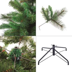 Weihnachtsbaum grün PVC Metall Polyäthylen 120 cm