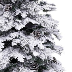 Christmas Tree White Green PVC Metal Polyethylene 180 cm