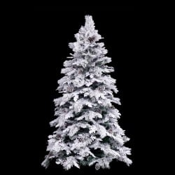 Christmas Tree White Green PVC Metal Polyethylene 180 cm