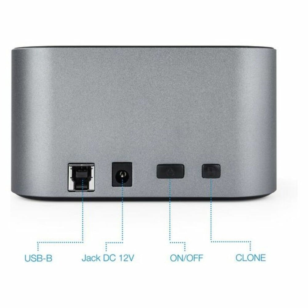 Dock Station Dual TooQ TQDS-805G 2.5"-3.5" HDD/SSD SATA USB 3.0 Gris