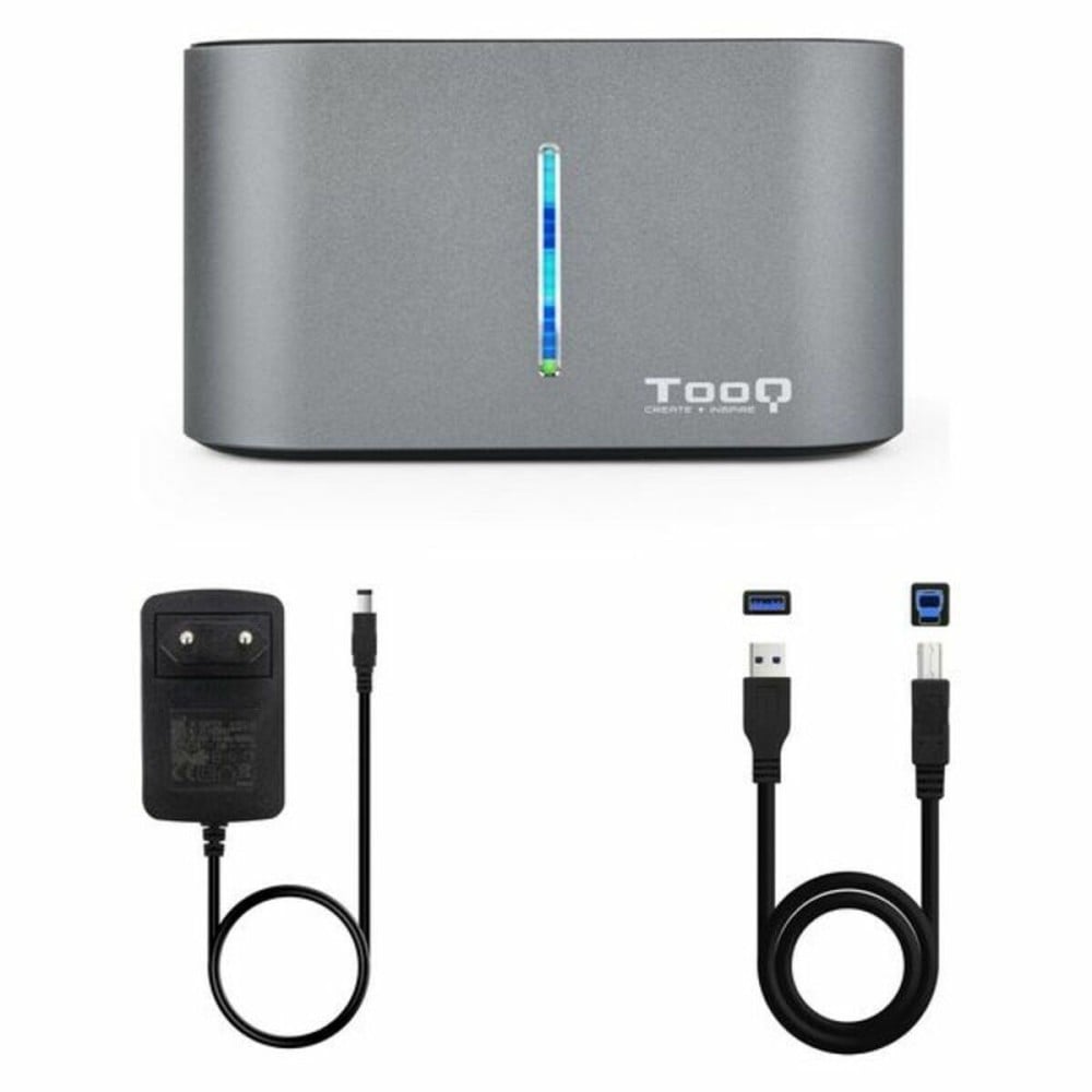 Dock Station Dual TooQ TQDS-805G 2.5"-3.5" HDD/SSD SATA USB 3.0 Gris