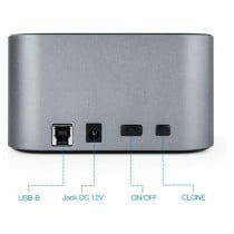 Dual Dock Station TooQ TQDS-805G 2.5"-3.5" HDD/SSD SATA USB 3.0 Grey