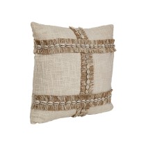 Kissen Romimex Beige Baumwolle Muscheln 45 x 8 x 45 cm