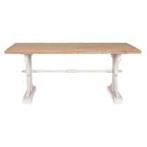 Table de Salle à Manger Home ESPRIT Blanc Naturel Sapin Bois MDF 180 x 90 x 76 cm