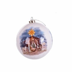 Boules de Noël Multicouleur Papier Polyfoam Naissance/Crèche 7,5 x 7,5 x 7,5 cm (14 Unités)