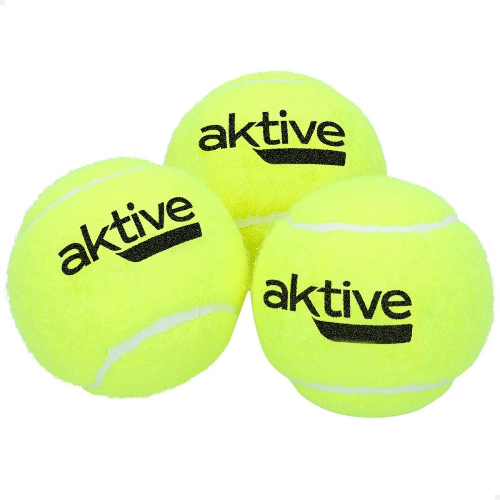 Balles de Tennis Aktive 3 Pièces Jaune 12 Unités