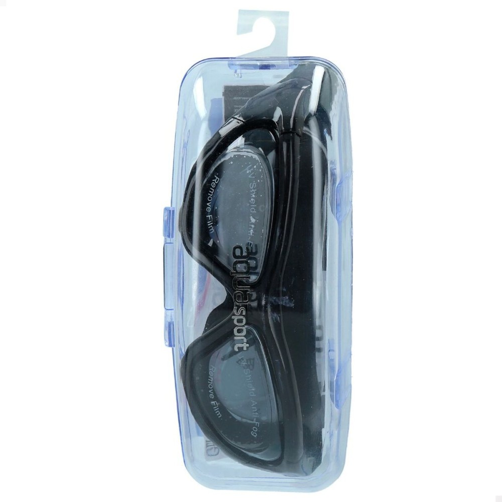 Erwachsenen-Schwimmbrille AquaSport Schwarz (12 Stück)