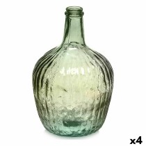 Bottle 2255/04R-G Green Stripes 4 L 17 x 29 x 17 cm Decoration (4 Units)