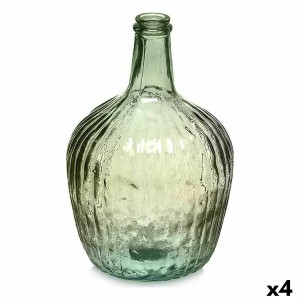 Bottle 2255/04R-G Green Stripes 4 L 17 x 29 x 17 cm Decoration (4 Units)