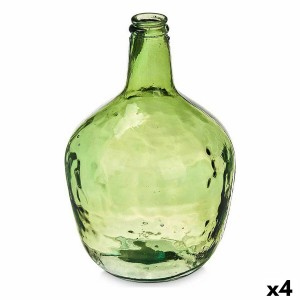 Bottle 2255/04-G Green Smooth 4 L 17 x 29 x 17 cm Decoration (4 Units)