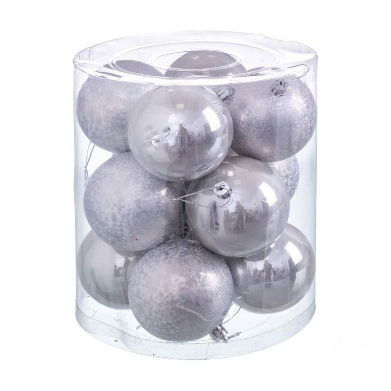 Boules de Noël Multicouleur Cuivre Plastique 8 x 8 x 8 cm (12 Unités)