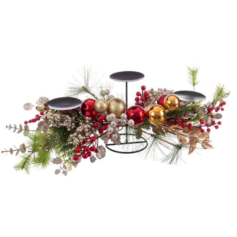 Christmas Candle Holder Multicolour Metal Plastic 150 cm