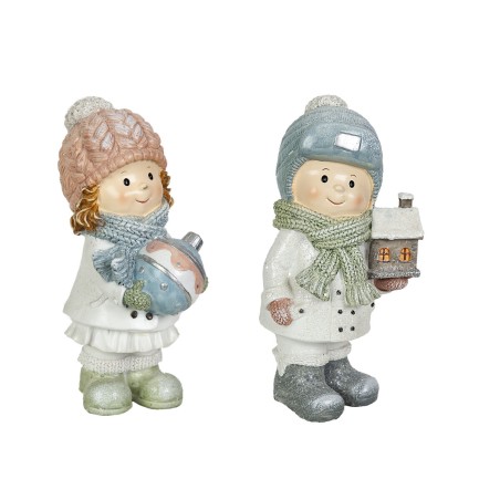 Ensemble de Figurines Romimex Multicouleur Résine Couple Jouets 14 x 26 x 13 cm (2 Pièces)