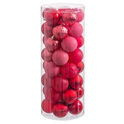 Christmas Baubles Red Plastic 6 x 6 x 6 cm (40 Units)