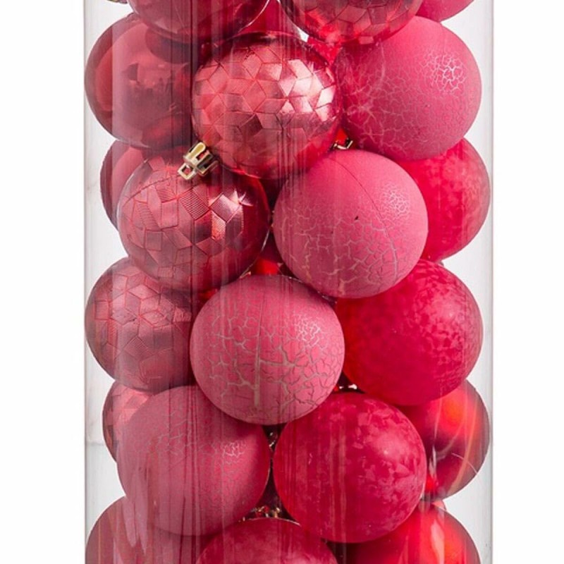 Christmas Baubles Red Plastic 6 x 6 x 6 cm (40 Units)