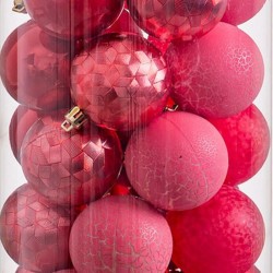 Christmas Baubles Red 5 x 5 x 5 cm (40 Units)