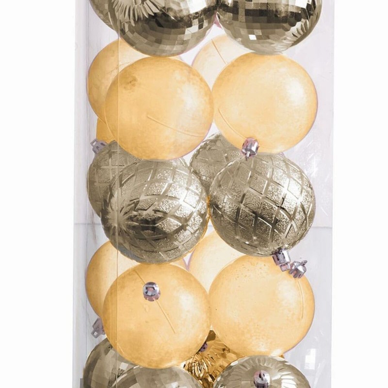 Christmas Baubles Golden 8 x 8 x 8 cm (20 Units)