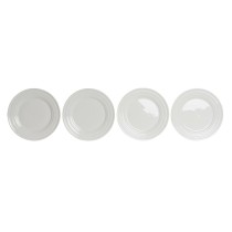 Flat Plate DKD Home Decor White Porcelain 27 x 27 x 2 cm