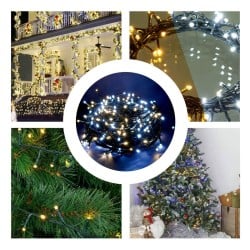 Wreath of LED Lights 50 m White 6 W Christmas