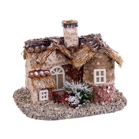 Décorations de Noël Multicouleur Naturel Polyfoam Maison 18 x 22 x 15 cm