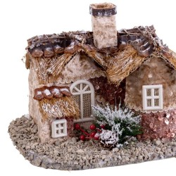 Décorations de Noël Multicouleur Naturel Polyfoam Maison 18 x 22 x 15 cm