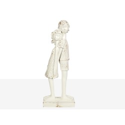 Figurine Décorative Romimex Blanc Résine Enfants 14 x 38 x 7 cm