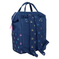 Laptop Backpack Benetton Cool Navy Blue 27 x 40 x 19 cm