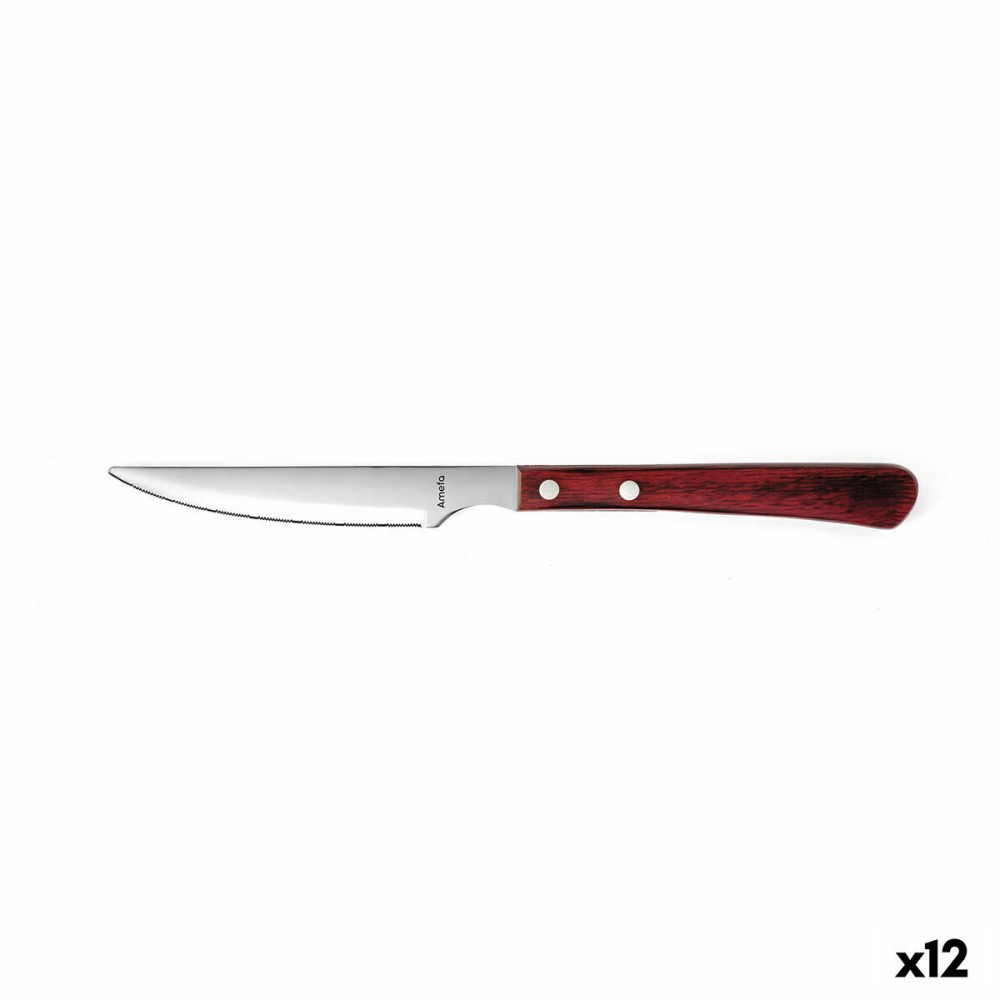 Knife for Chops Amefa Brasero Brown Metal 12 Units 24 cm (Pack 12x)