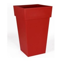 Plant pot EDA Tuscan Squared Red polypropylene (39 x 39 x 65 cm)