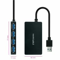 USB Hub NANOCABLE 10.16.4403 Black