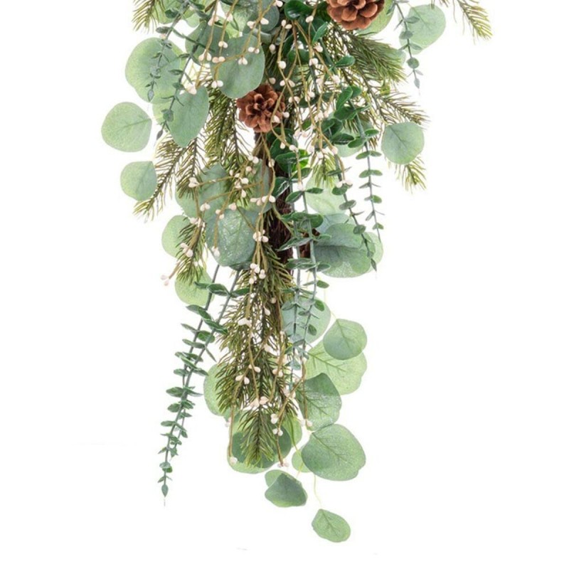 Door Hanger Christmas Green Natural Rattan Plastic 71,12 cm