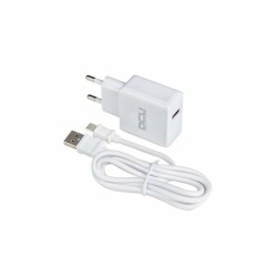 Wandladegerät + USB A zu USB-C-Kabel DCU 66826 Weiß (1 m)