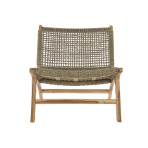 Armchair DKD Home Decor Brown Natural Wood Teak 65 x 80 x 68 cm