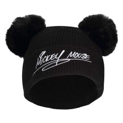 Hat Mickey Mouse Double Pom Black