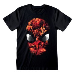 Kurzarm-T-Shirt Spider-Man Character Roster Schwarz Unisex