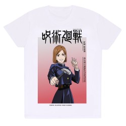 Kurzarm-T-Shirt Jujutsu Kaisen Nobara Ombre Weiß Unisex