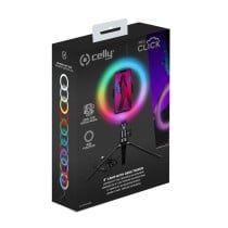 Selfie Ring Light Anneau de Lumière avec Triepied et Télécommande Celly CLICKRINGRGBBK