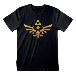 Kurzarm-T-Shirt The Legend of Zelda Hyrule Logo Schwarz Unisex