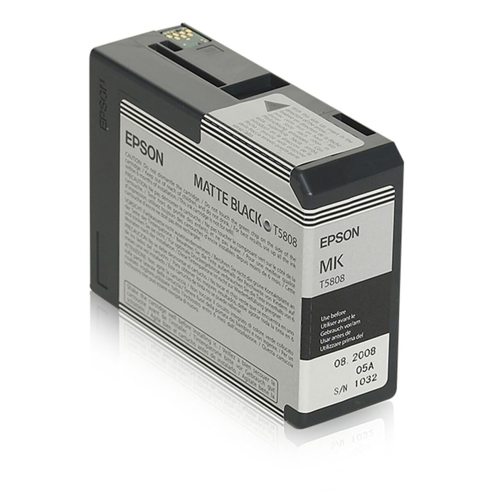 Original Ink Cartridge Epson C13T580800 Black Matte back