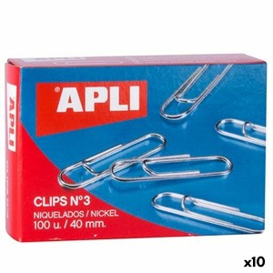 Clips Apli Nº 3 Nickel 40 mm (10 Stück)