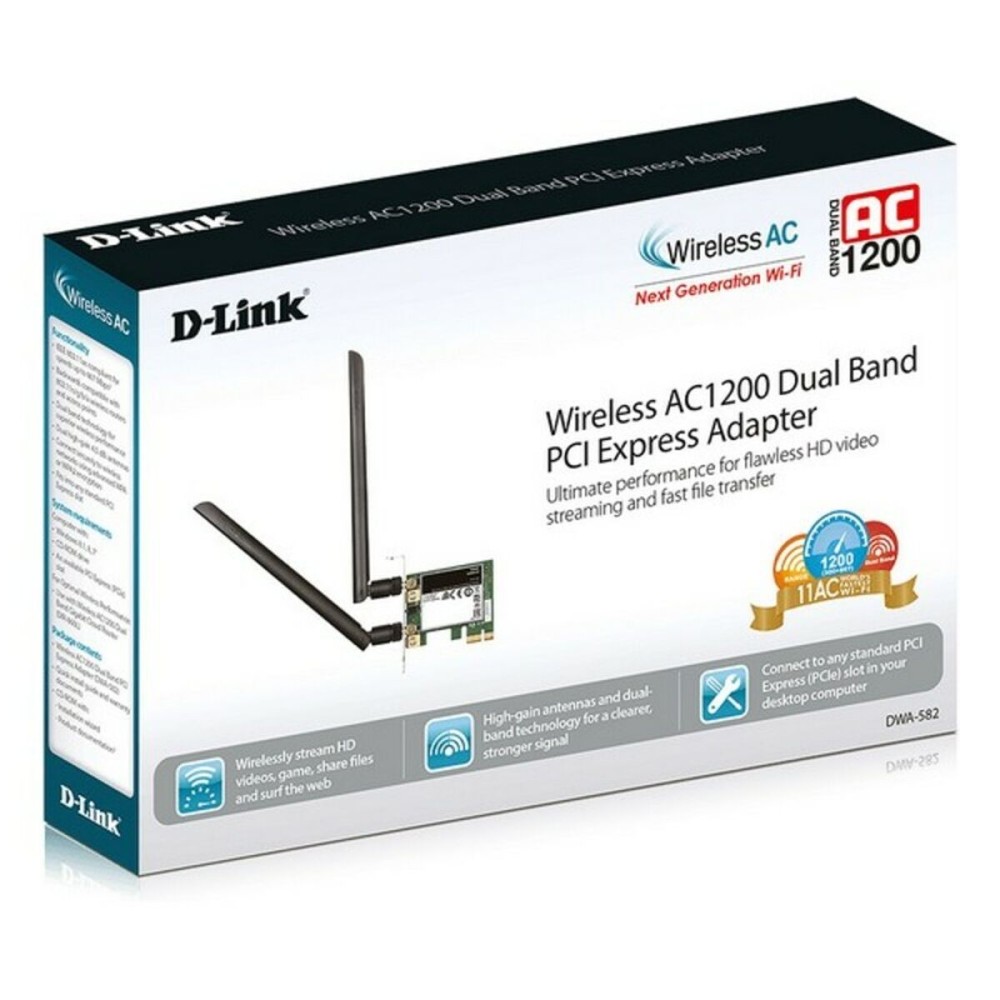 Carte Réseau Wifi D-Link DWA-582 5 GHz 867 Mbps LED