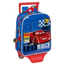 Schulrucksack mit Rädern Cars Race ready Blau 22 x 27 x 10 cm