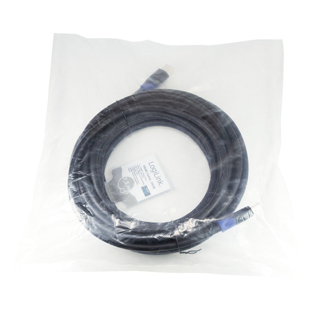 HDMI Kabel LogiLink CH0065 Schwarz 7,5 m