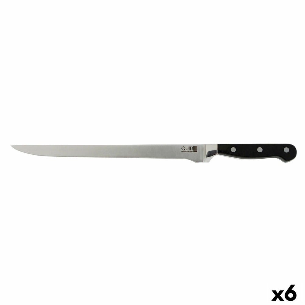 Couteau à jambon Quid Professional Inox Chef Black Métal 28 cm (Pack 6x)