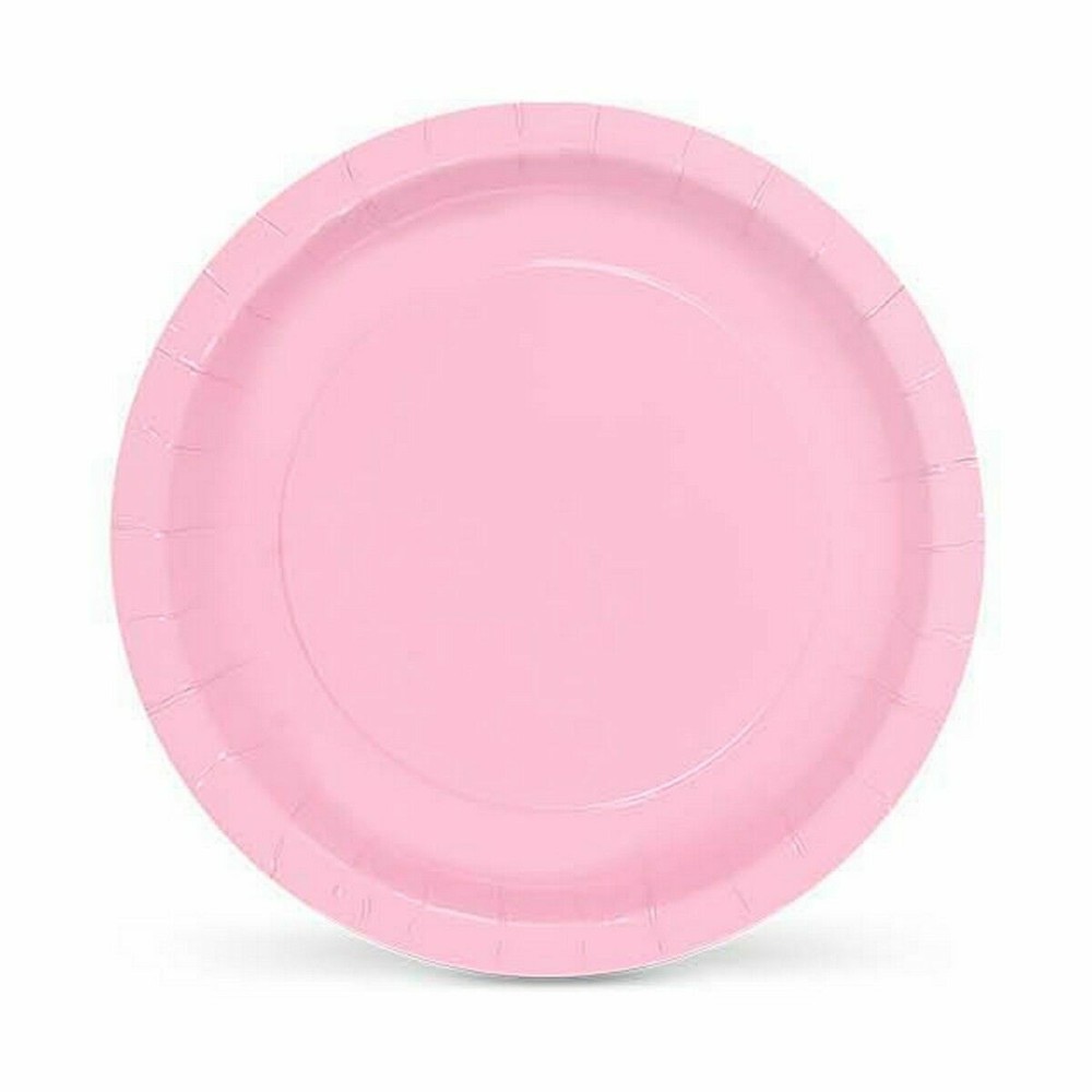 Plate set Algon Disposable Cardboard 20 cm Pink 10 Pieces (36 Units)